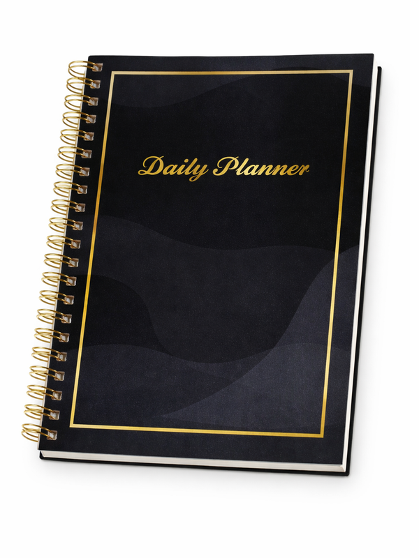 Black Daily Planner Brief For Professional And Students