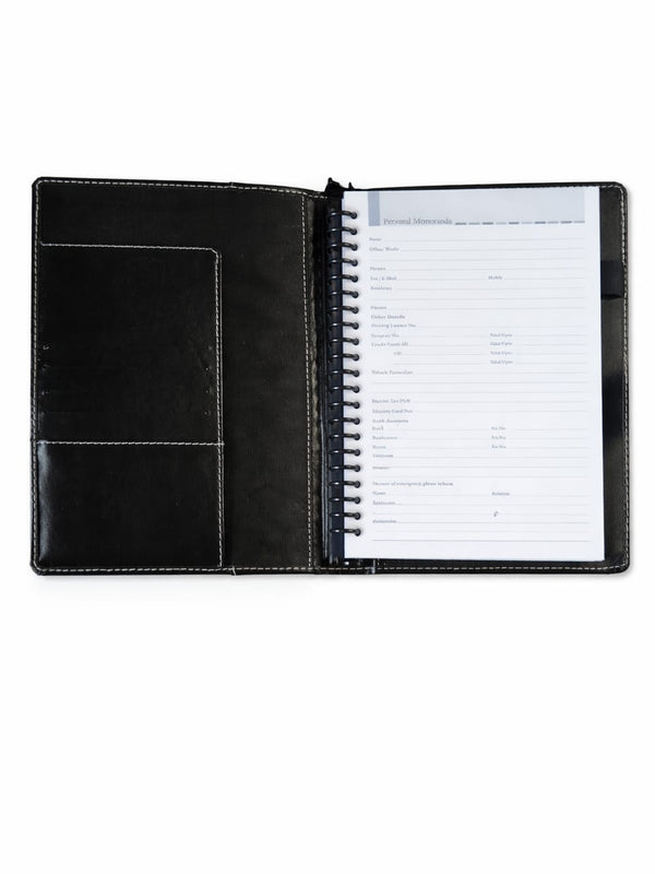 Black Prime Executive Organiser with Ring Binder