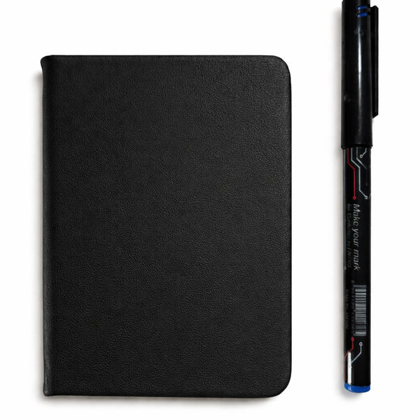 A7 Black Mini Pocket Diary with Pen