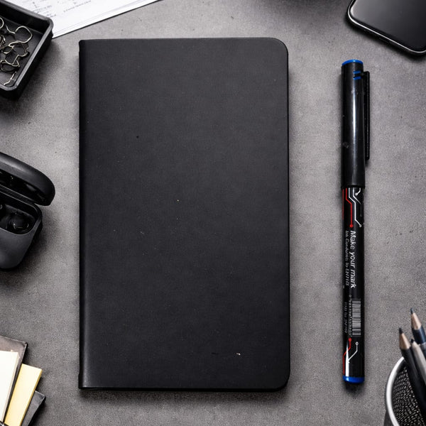 A6 Black Pocket Diary with Pen