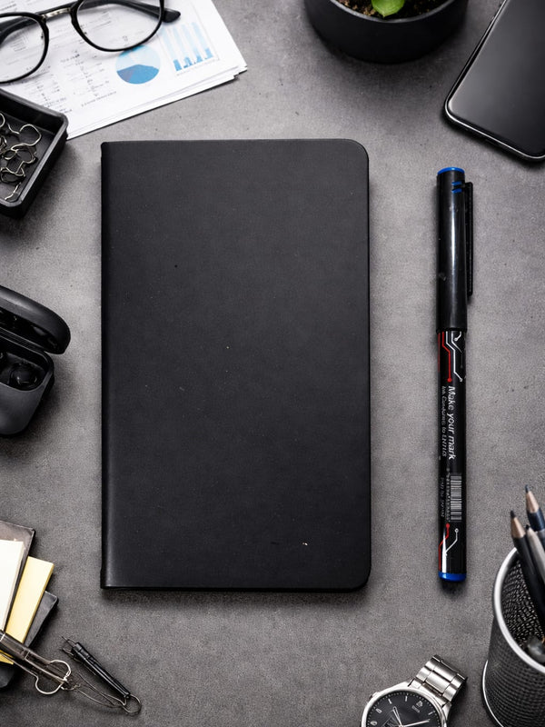 A6 Black Pocket Diary with Pen