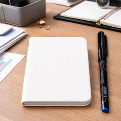 A7 White Mini Pocket Diary with Pen