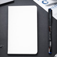 A6 White Pocket Diary with Pen