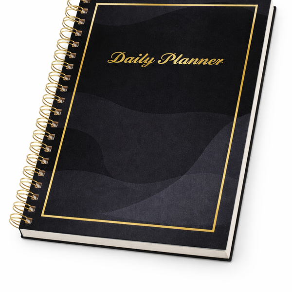 Black Daily Planner Brief For Professional And Students