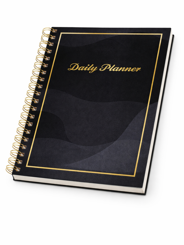 Black Daily Planner Brief For Professional And Students