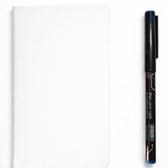 A6 White Pocket Diary with Pen