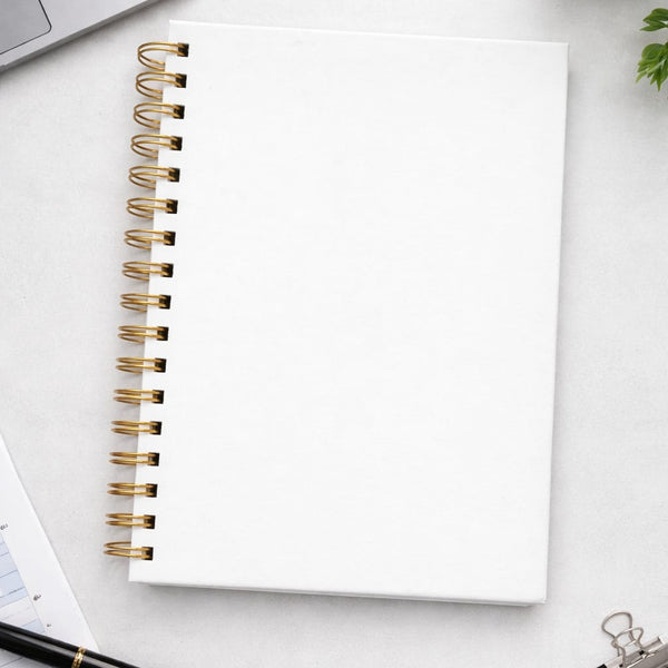 White Wiro Bound Diary for Professionals & Students