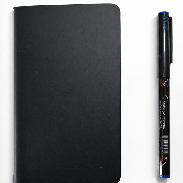 A6 Black Pocket Diary with Pen