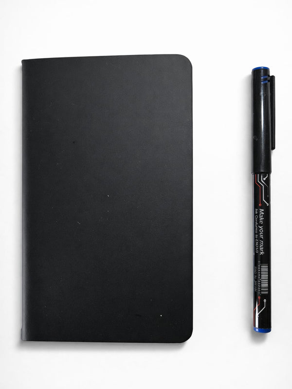 A6 Black Pocket Diary with Pen