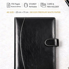 Black Prime Executive Organiser with Ring Binder