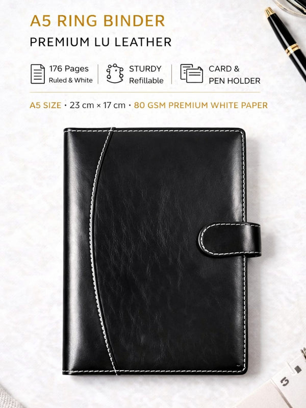 Black Prime Executive Organiser with Ring Binder