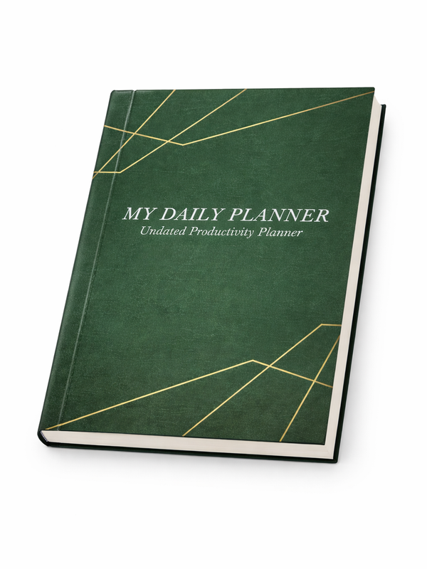 Green Daily Planner For Professional And Students