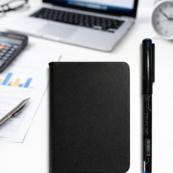 A7 Black Mini Pocket Diary with Pen