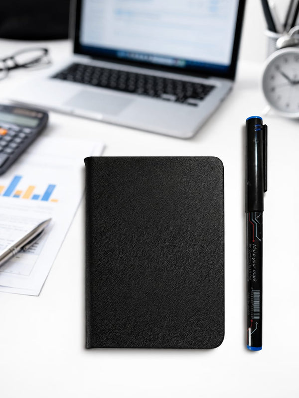 A7 Black Mini Pocket Diary with Pen