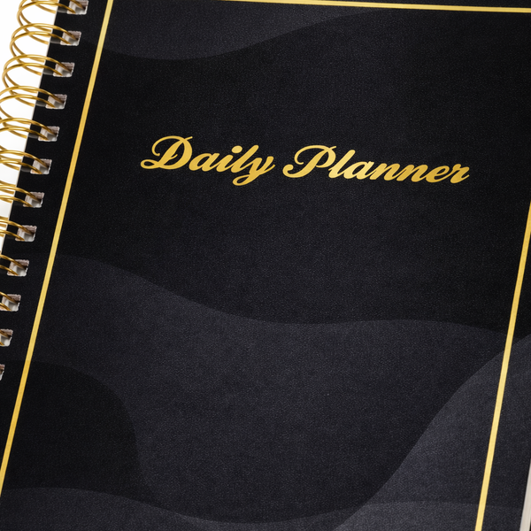 Black Daily Planner Brief For Professional And Students