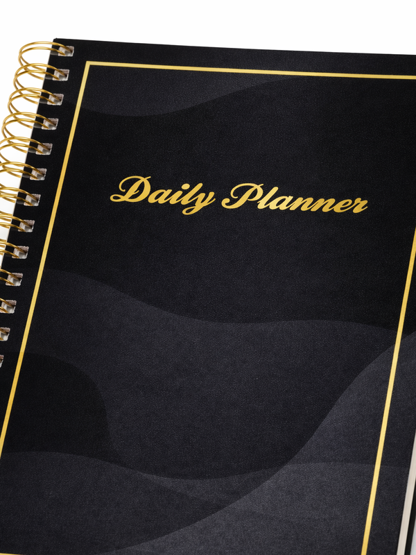 Black Daily Planner Brief For Professional And Students