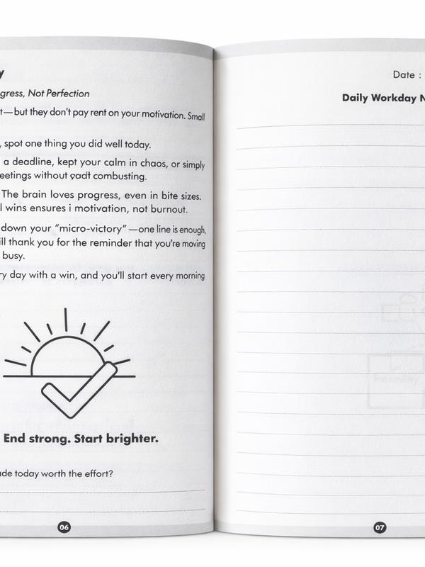 Pink And Black The Everyday Worklife Guided Journal Dairy For Professional And Students