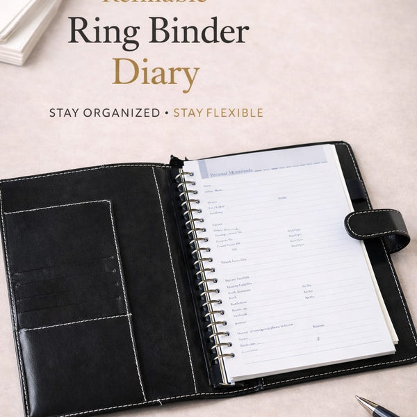 Black Prime Executive Organiser with Ring Binder