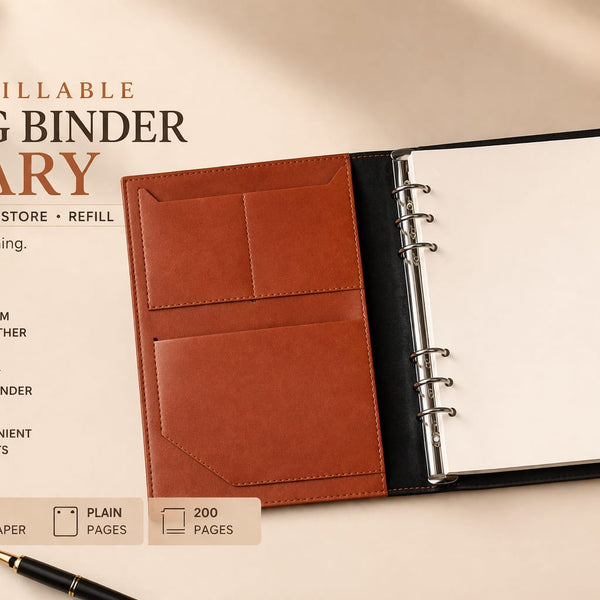 Tan Prime Executive Organiser with Ring Binder