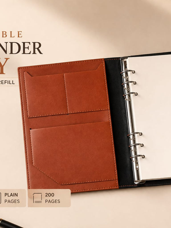 Tan Prime Executive Organiser with Ring Binder