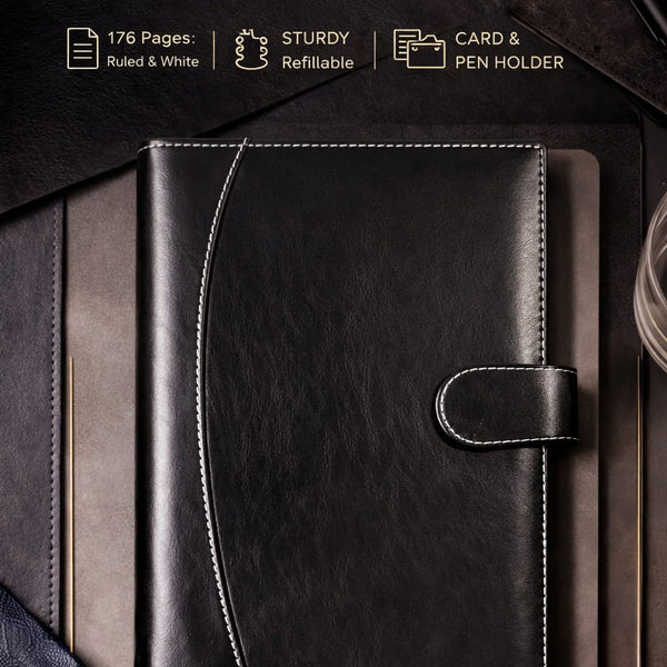 Black Prime Executive Organiser with Ring Binder