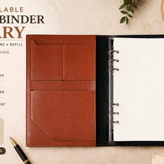 Tan Prime Executive Organiser with Ring Binder