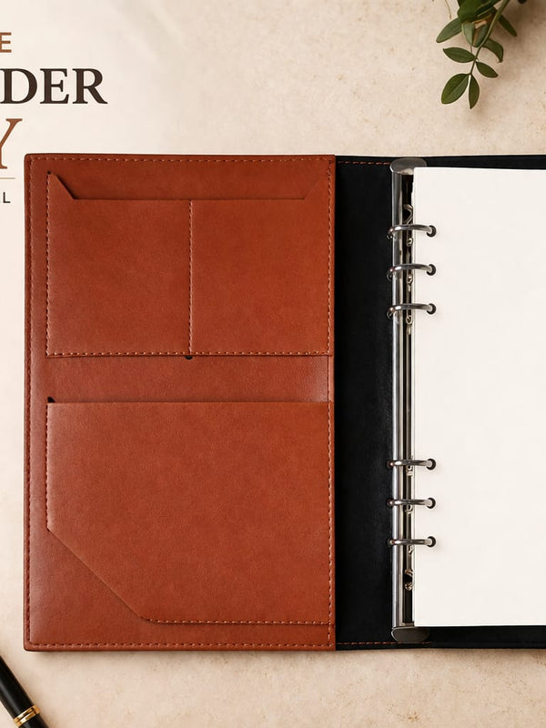 Tan Prime Executive Organiser with Ring Binder